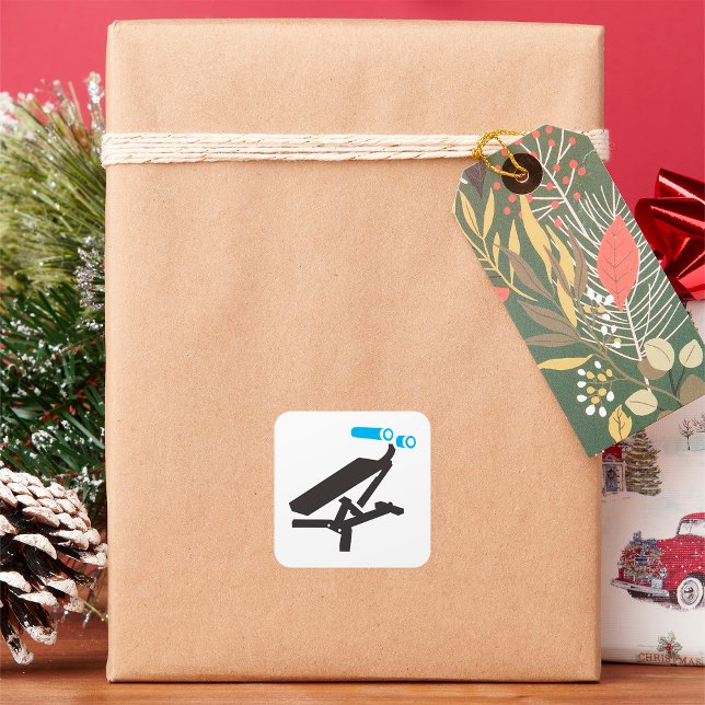 Gym Exercise Equipment Icon Square Sticker (Creator Uploaded)