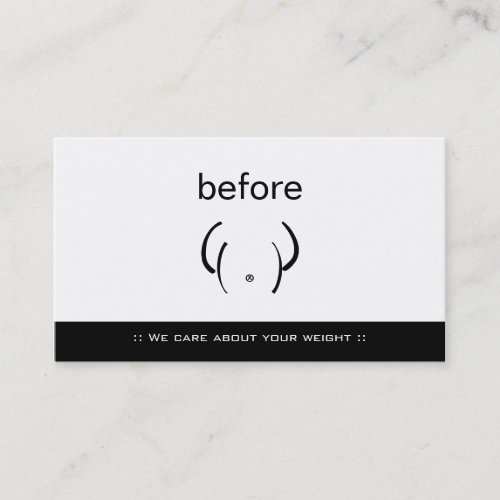 Gym Fitness Before and After Personal Trainer Business Card