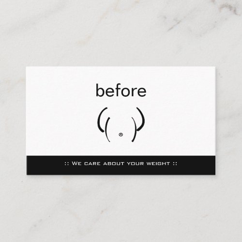 Gym Fitness Before and After Personal Trainer Business Card