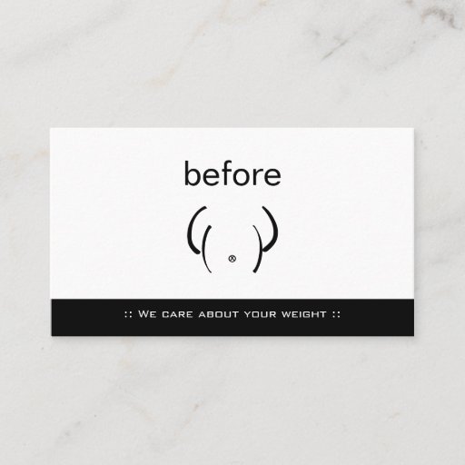 Customizable Gym Fitness Before and After Personal Trainer Business Card