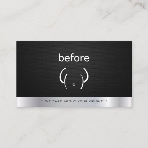 Gym Fitness Before and After Personal Trainer Business Card