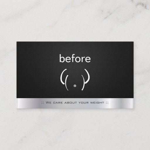 Customizable Gym Fitness Before and After Personal Trainer Business Card