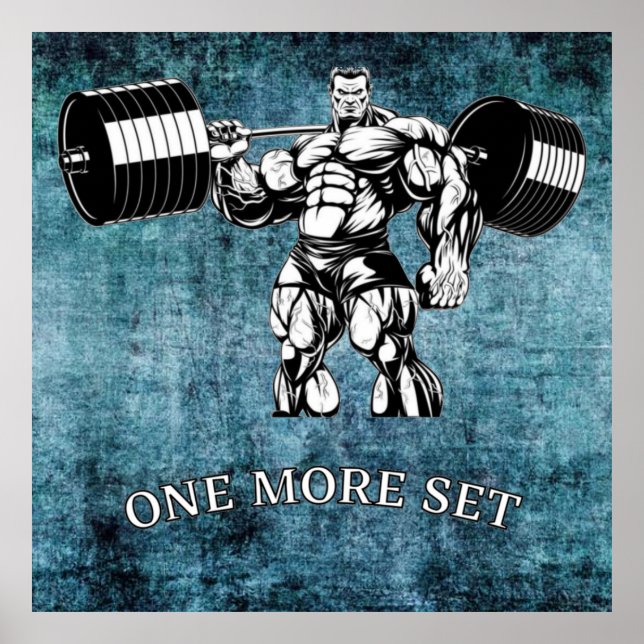 Gym & fitness bodybuilder poster (Front)
