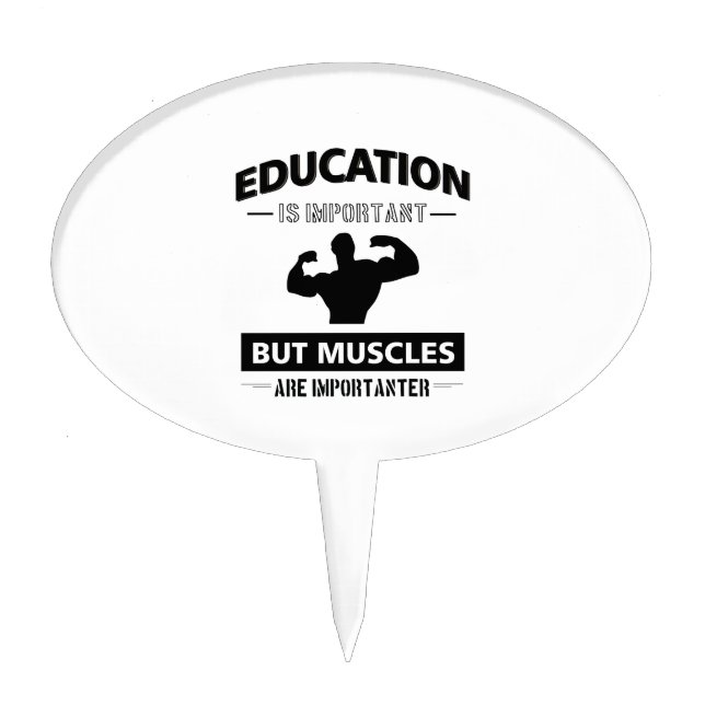 Gym fitness designs cake topper (Front)