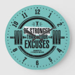 Gym Fitness Room Personalized Wall Clock at Zazzle