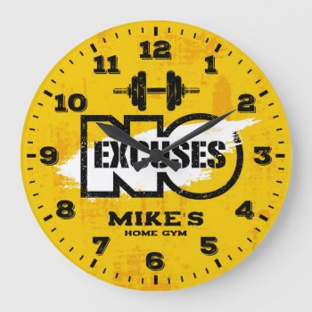 Gym Fitness Room Personalized Wall Clock by NiceTiming at Zazzle