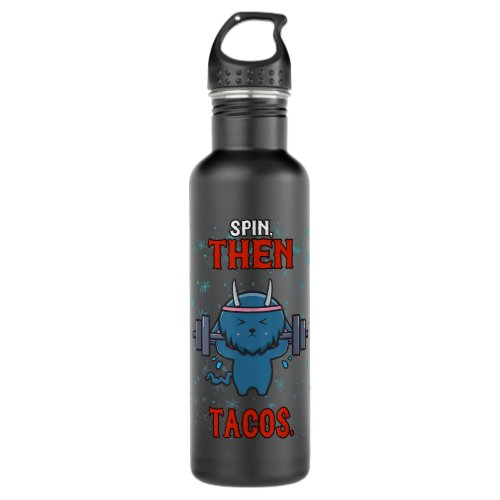 Gym Fitness Then Tacos Later Funny Sarcastic  Stainless Steel Water Bottle