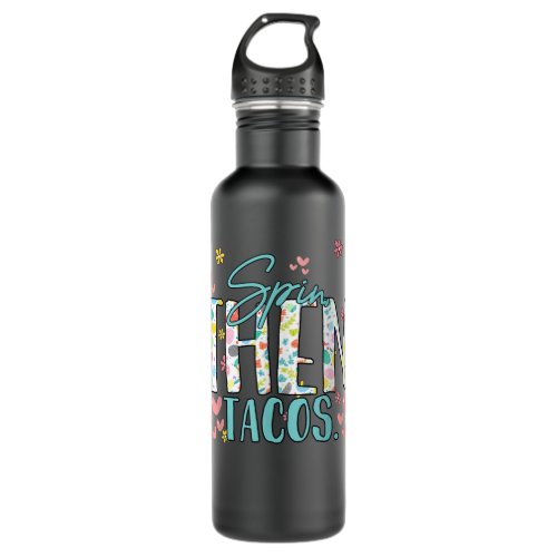 Gym Fitness Then Tacos Later Sarcastic Joke  Stainless Steel Water Bottle
