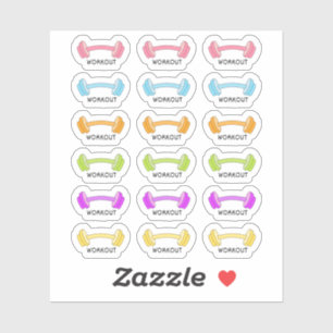 Gym Fitness Workout Barbells Exercise Bujo Planner Sticker