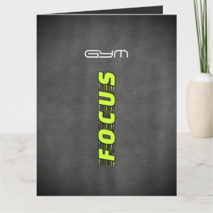 GYM FOCUS Modern Fitness Birthday Card