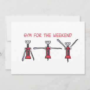 Gym for the weekend invitation