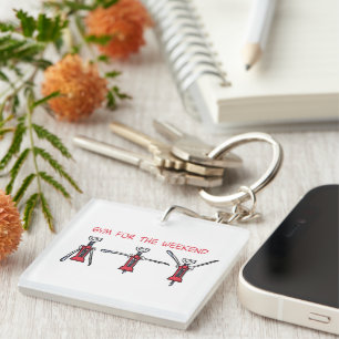 Gym for the weekend keychain