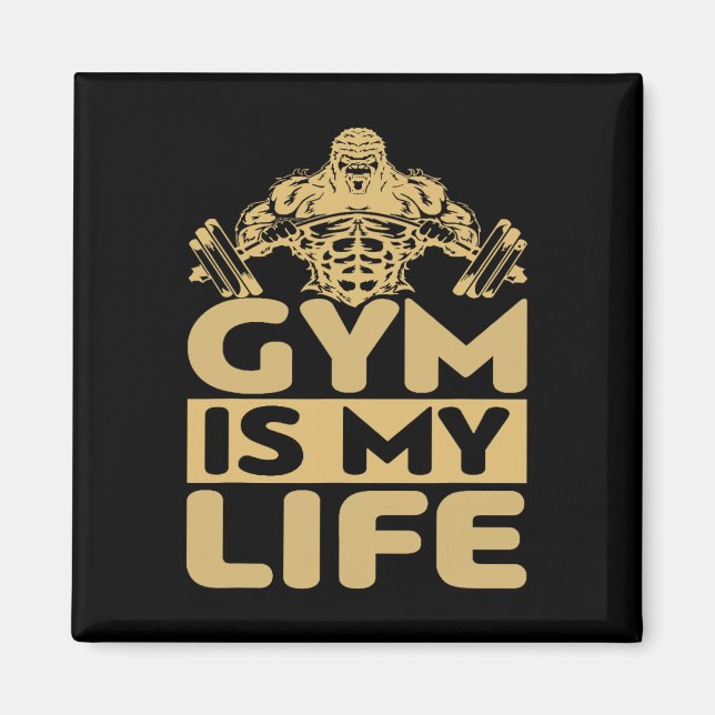 Gym Fuels Me Bodybuilding Motivation Intense Drive Magnet (Front)