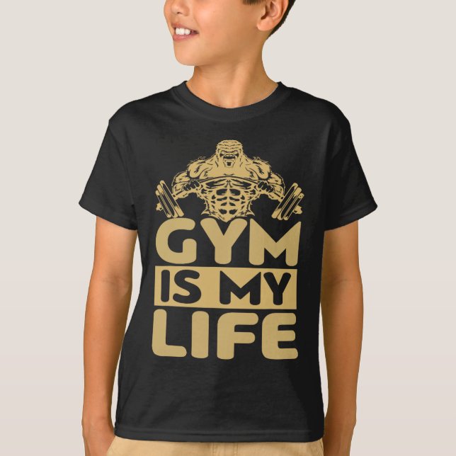 Gym Fuels Me Bodybuilding Motivation Intense Drive T-Shirt (Front)