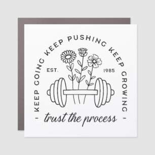 Gym girl aesthetic motivational quotes car magnet
