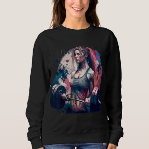 Gym Girl Women Fitness Weightlifting Bodybuilding  Sweatshirt