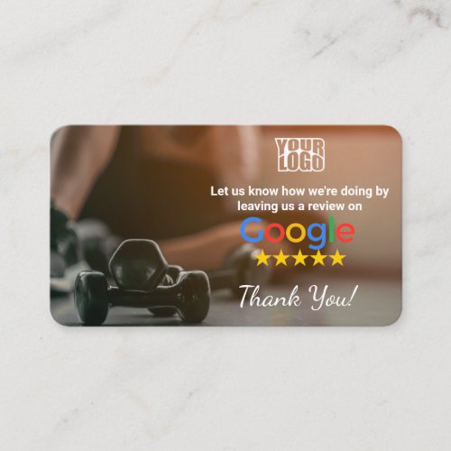 Gym Google Review Template With QR _ Business Card