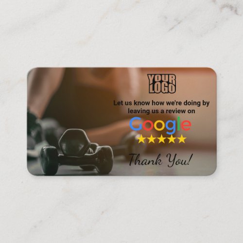 Gym Google Review Template With QR _ Business Card
