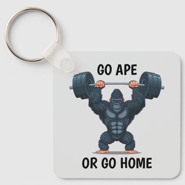 Gym Gorilla  Keychain (Front)
