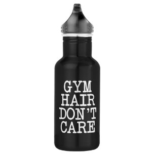 Gym Hair Don't Care funny workout fitness Stainless Steel Water Bottle