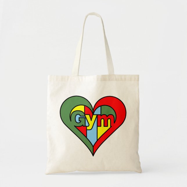 Gym Heart Tote Bag (Front)
