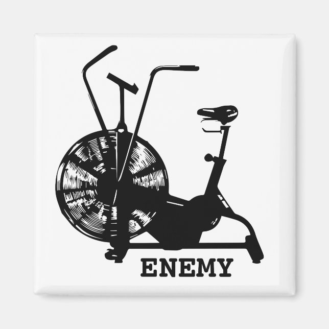 Gym Humor Black White Funny Workout Magnet (Front)