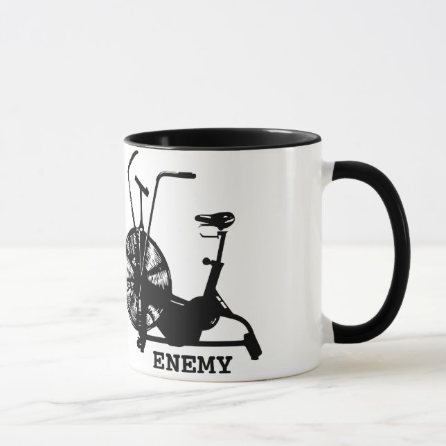 Gym Humor Black White Funny Workout Mug (Right)