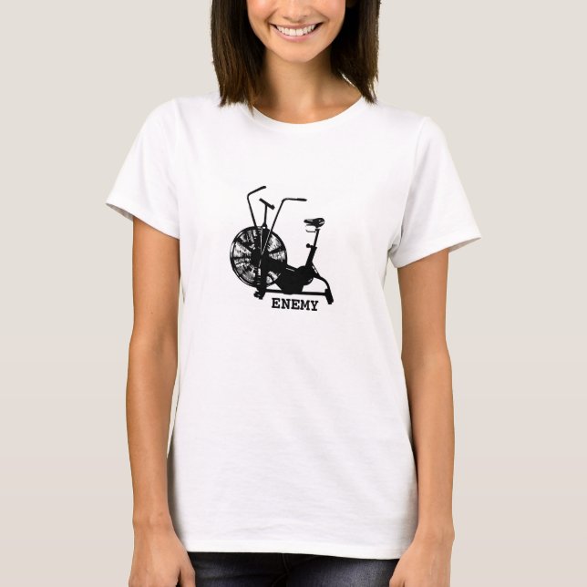 Gym Humor Black White Funny Workout T-Shirt (Front)