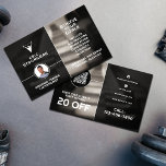Gym inspired fitness trainer flyer<br><div class="desc">Professional modern style of promotion with space for logo, personal profile photo, QR code and promo text. Social media page like looks that can be more edited in Edit option on bottom. Unique horizontal design style for fitness personal trainers, gym clubs. Existing logo template can be used or replaced with...</div>
