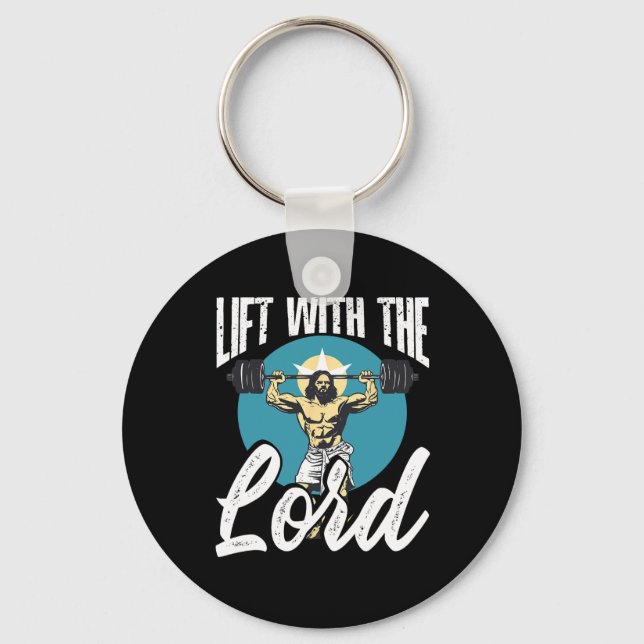 Gym Instructor Christian Beliefs Bodybuilding Jesu Keychain (Front)