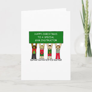 Gym Instructor Happy Christmas Holiday Card