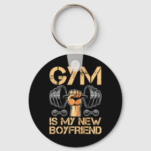 Gym Is My New Boyfriend Girl Bodybuilding Woman Keychain