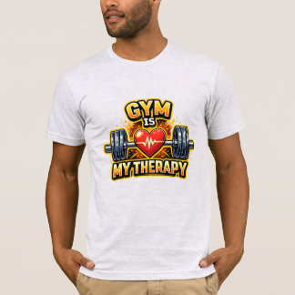 Gym Is My Therapy Fitness Motivation Graphic T-Shirt