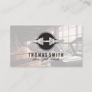 Gym Logo Fitness Center Business Card