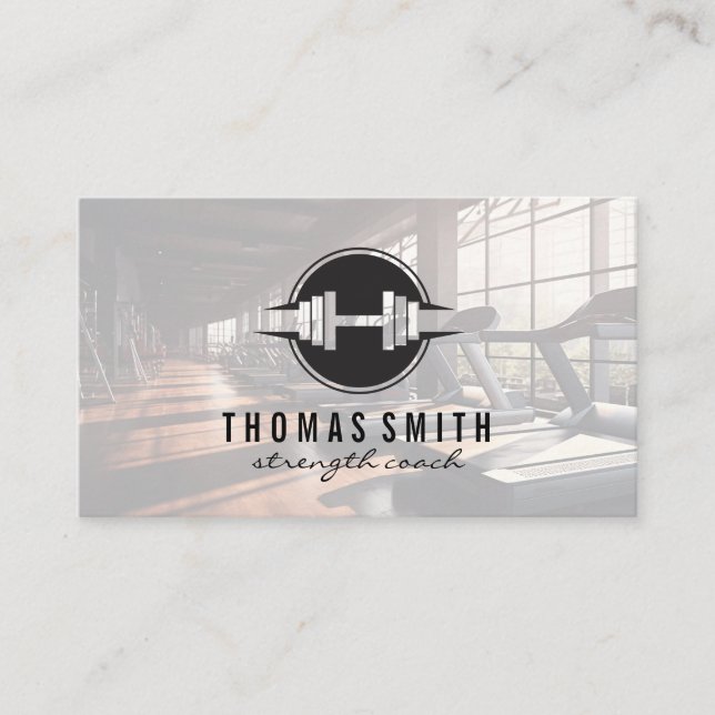Gym Logo | Fitness Center Business Card (Front)