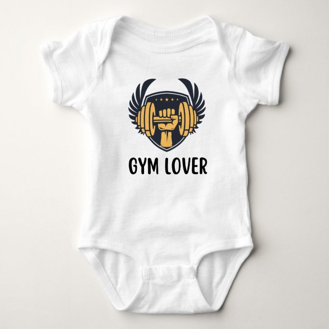 Gym lover T-Shirt Baby Bodysuit (Front)