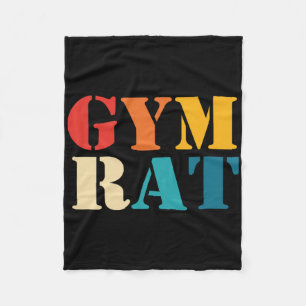 Gym Lover Workout Bodybuilding Retro Alphabet Gym Fleece Blanket