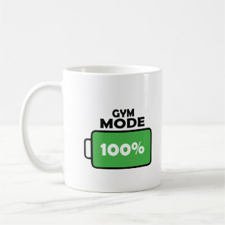Gym Mode 100% Full Charge Motivation Coffee Lover Coffee Mug