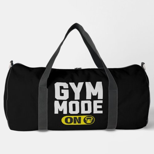 Gym Mode ON – Bold Fitness Motivation Duffle Bag