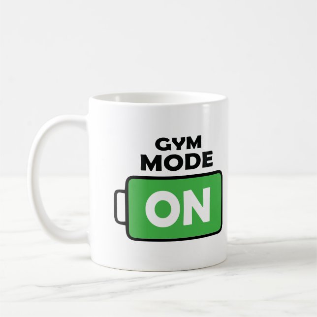 Gym Mode On Motivated Coffee Lover Mug Gift (Left)
