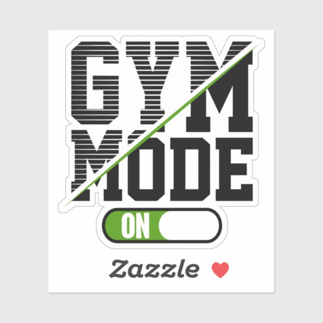 Gym Mode On Training Gym Workout Sticker (Sheet)