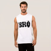 Gym Motivation "Bro" Sleeveless Shirt (Front Full)