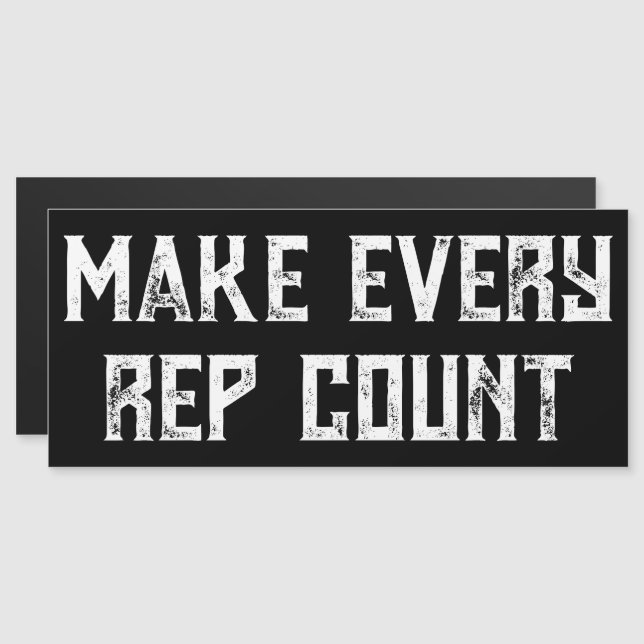 Gym Motivation Custom Power Rack Magnet Sign (Front/Back)