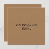 GYM Motivation Custom text And Light Brown (Front/Back)