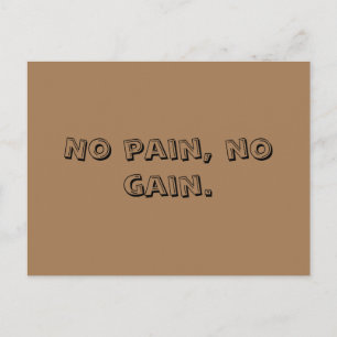 GYM Motivation Custom text And Light Brown Announcement Postcard