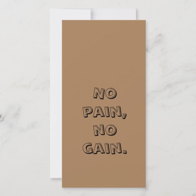 GYM Motivation Custom text  And Light Brown Holiday Card (Front)