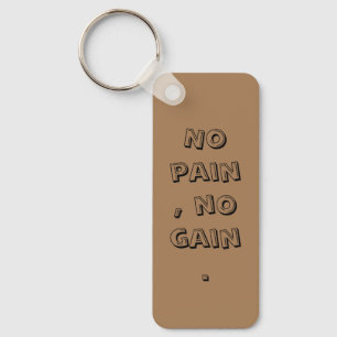 GYM Motivation Custom text And Light Brown Keychain