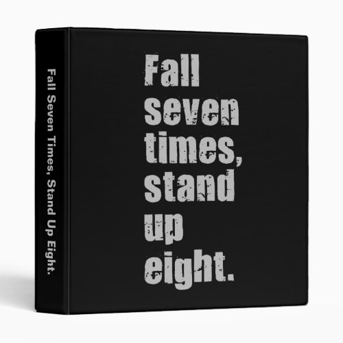 Gym Motivation _ Fall Seven Times Stand Up Eight 3 Ring Binder