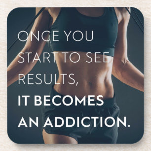 Gym Motivation For Women - Results - Workout Beverage Coaster