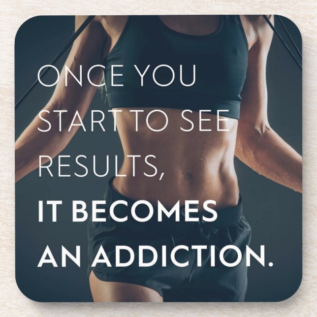 Gym Motivation For Women - Results - Workout Beverage Coaster (Front)